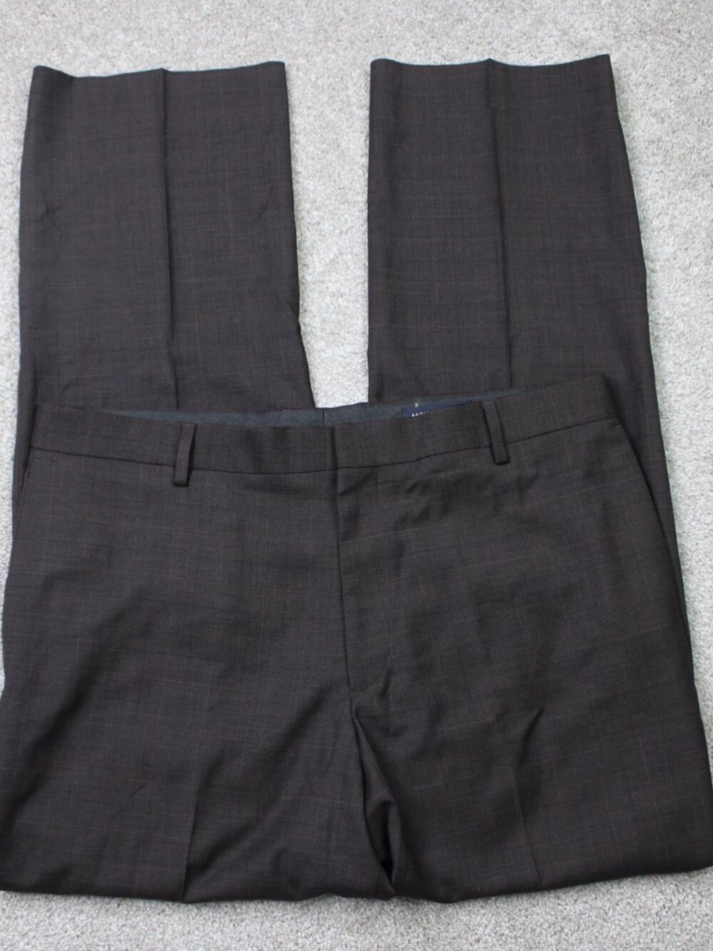 Banana Republic Pants Mens 38x34 Brown Wool Stretch Flat Front Acetate Lined